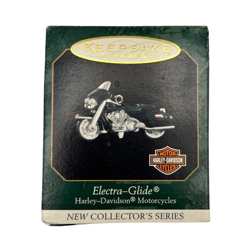 Hallmark Miniature Ornament Harley Davidson Motorcycle 1998 Electra Glide